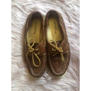 Woven Leather Sperrys